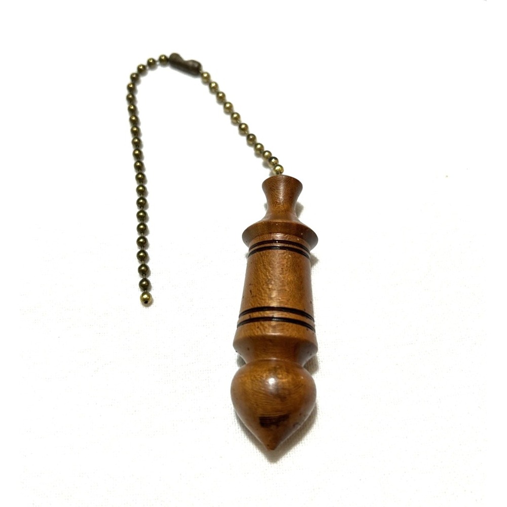 Vintage Wood Ceiling Fan Light Pull 2.75" L  Retro Farmhouse Cottage